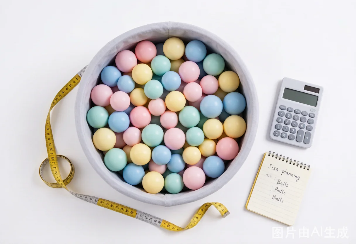 Ball pit ball quantity calculator