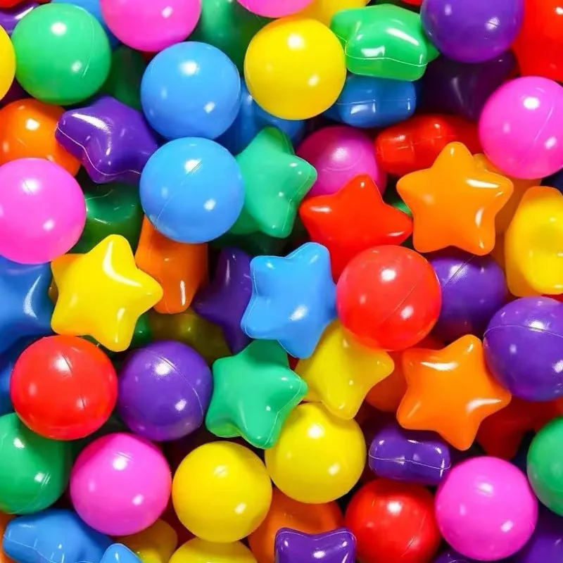 Candy color star-shaped ball pit balls