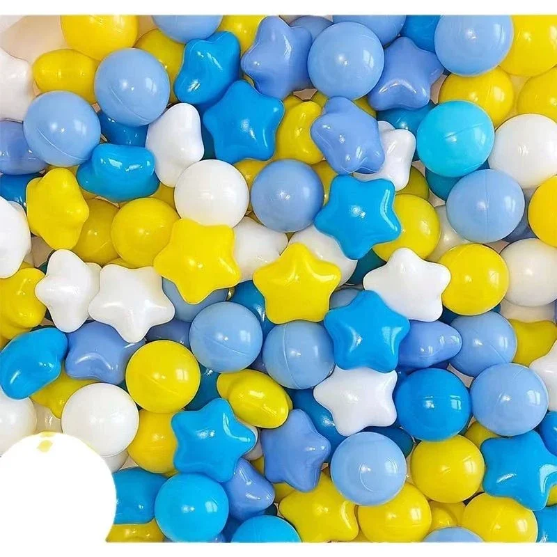 Macaron pastel star-shaped ball pit balls