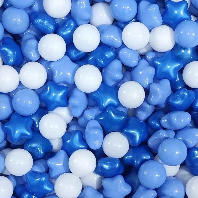 Pearl shimmer star-shaped ball pit balls